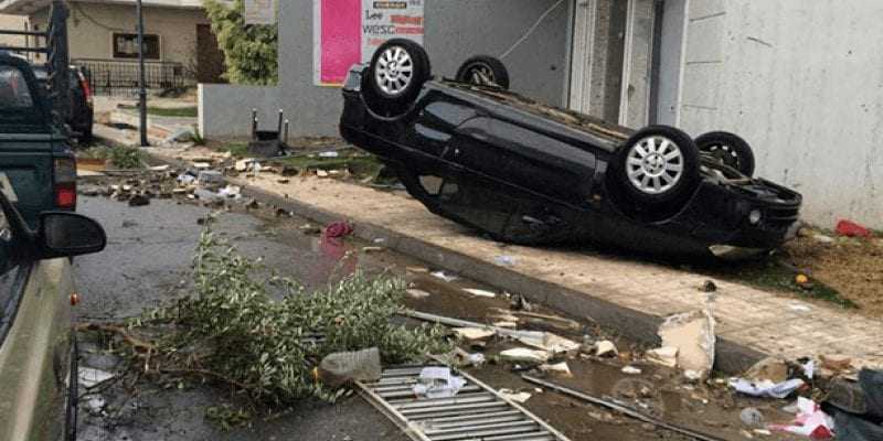 Τεράστιες καταστροφές στην Σκάλα Λακωνίας από τον ανεμοστρόβιλο