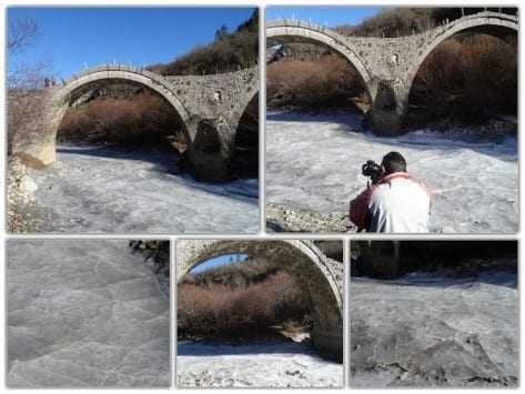 Πάγωσε το ποτάμι στο Ζαγόρι, στους -7 βαθμούς η θερμοκρασία