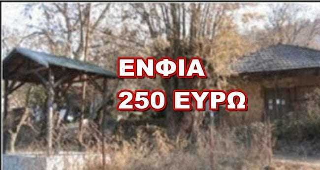 ΣΟΚ. 250 ευρώ ΕΝΦΙΑ, σε χωριό με 100 ψυχές, σε σπίτι 80μ2 γκρεμισμένο και χωρίς  νερό και ρεύμα