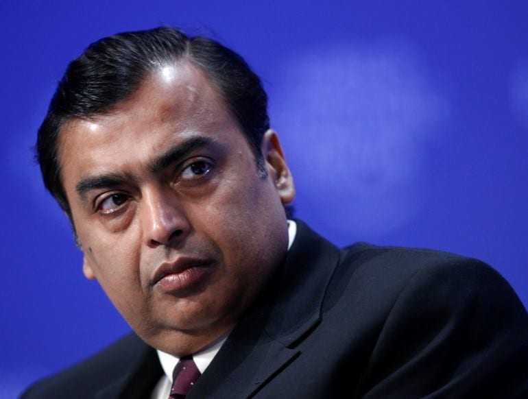 Mukesh D. Ambani, Chairman and Managing Director, Reliance Industries, India, attends a session at the World Economic Forum (WEF) in Davos January 29, 2009. Business leaders and policymakers meeting in Davos turn their attention to financial regulation, energy, trade and global security after hearing China and Russia blame debt-fuelled consumption for massive financial collapse. REUTERS/Denis Balibouse    (SWITZERLAND) - RTR240CF