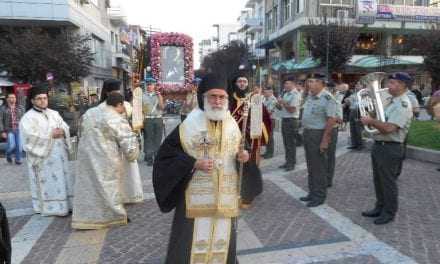 Υποδοχή της Ιεράς Εικόνος Παναγίας Αρχαγγελιώτισσας στην Κεντρική Πλατεία