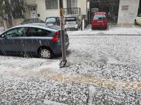 Ξάνθη ισχυρή χαλαζόπτωση