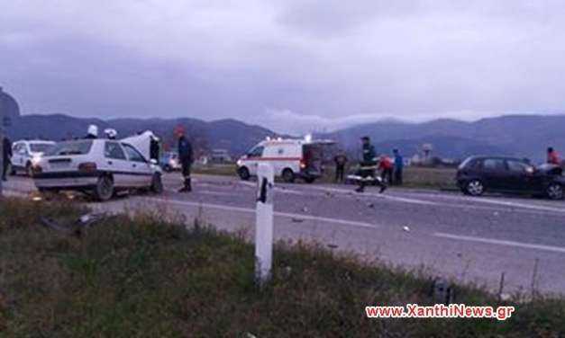 Σοβαρό τροχαίο στο 3ο χιλιόμετρο Ξάνθης- Λάγος. Τραυατισμοί οδηγών