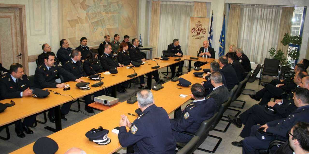 Συνάντηση του Περιφερειάρχη ΑΜΘ με τους σπουδαστές της Σχολής Εθνικής Ασφάλειας της Ελληνικής Αστυνομίας