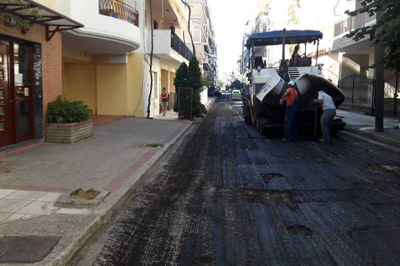     Ασφαλτόστρωση στην οδό Τζαβέλλα