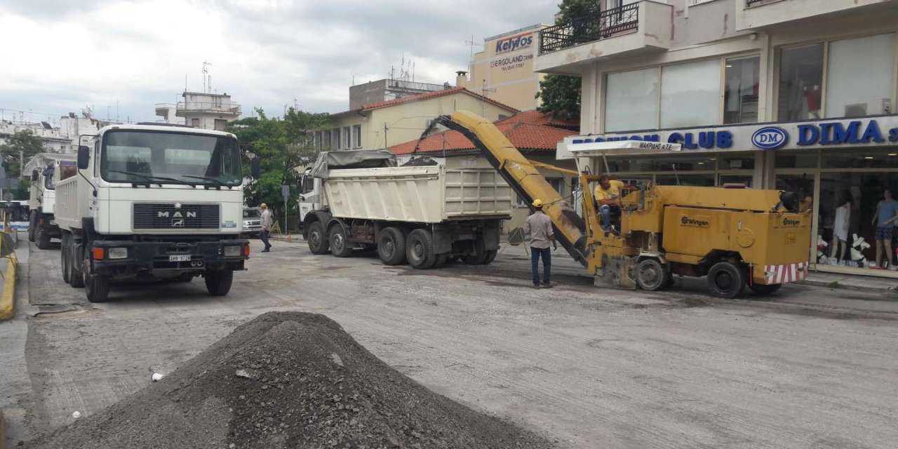 Ασφαλτοστρώσεις στις οδούς Υπιάτρου Τριανταφυλλίδη, 40 Εκκλησιών και Τζαβέλλα