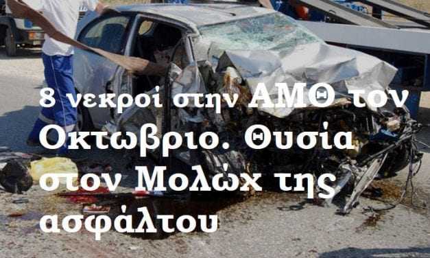 Θυσία στον Μολώχ της ασφάλτου  8 θανατηφόρα στην ΑΜΘ το Οκτώβριο. Τι φταίει;