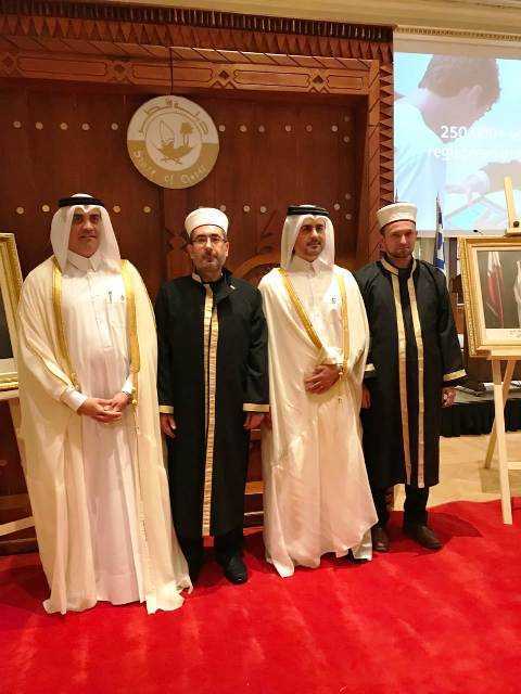 Συμμετοχή των Σοφολογιώτατων Τοποτηρητών Μουφτήδων Διδυμοτείχου Οσμάν Χαμζά και Ξάνθης Καρά Χαλήλ Μπιλάλ στη δεξίωση της Πρεσβείας του Κράτους του Κατάρ στην Αθήνα.