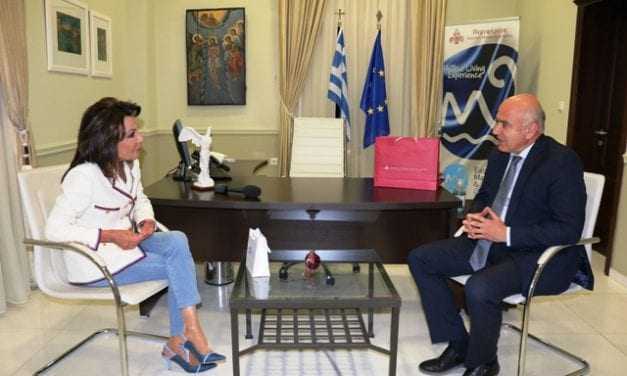Την Πρόεδρο της Επιτροπής «Ελλάδα 2021» Γιάννα Αγγελοπούλου-Δασκαλάκη συνάντησε ο Περιφερειάρχης ΑΜΘ Χρήστος Μέτιος
