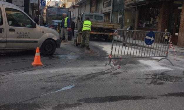 Διακοπή κυκλοφορίας στην Ανδρέου Δημητρίου