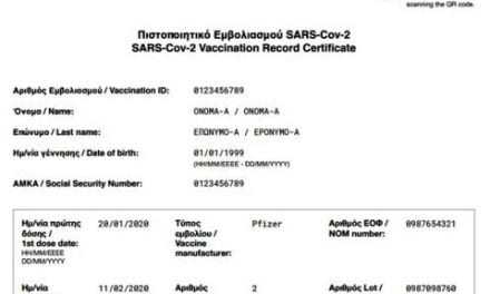 Πιστοποιητικό εμβολιασμού. Θα το βρούμε μπροστά μας;