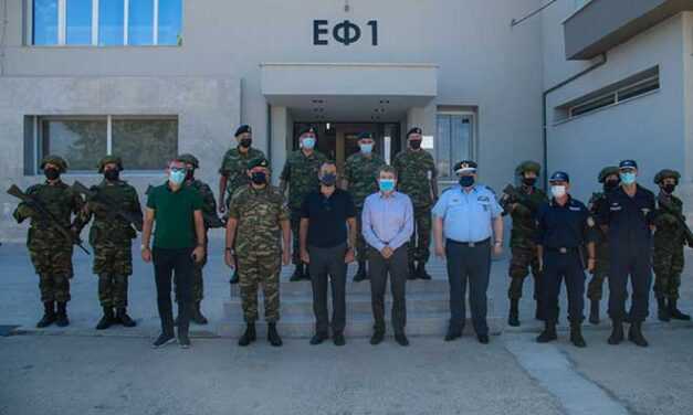 Ο Υπουργός Προστασίας του Πολίτη Μ. Χρυσοχοΐδης και ο Υπουργός Εθνικής Αμύνης Ν. Παναγιωτόπουλος επισκέφθηκαν τον Έβρο (Π.Ε. Δ’ Σ.Σ.)