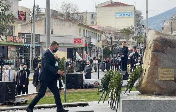 Ο Μπαράν Μπουρχάν στην εκδήλωση αποκαλυπτηρίων του Μνημείου Ολοκαυτώματος που είναι αφιερωμένο στους 526 Εβραίους της Ξάνθης.