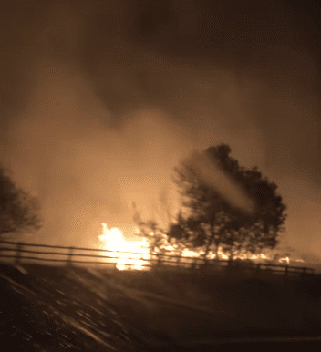 Φωτιά δίπλα στην Εγνατία Οδό μεταξύ Καβάλας και Ξάνθης