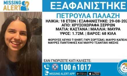 ΚΟΙΝΩΝΙΑΣέρρες: Αγωνία για την εξαφάνιση της 18χρονης Πετρούλας