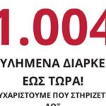 ΑΟΞ: 1004 ΕΥΧΑΡΙΣΤΩ είναι λίγα!